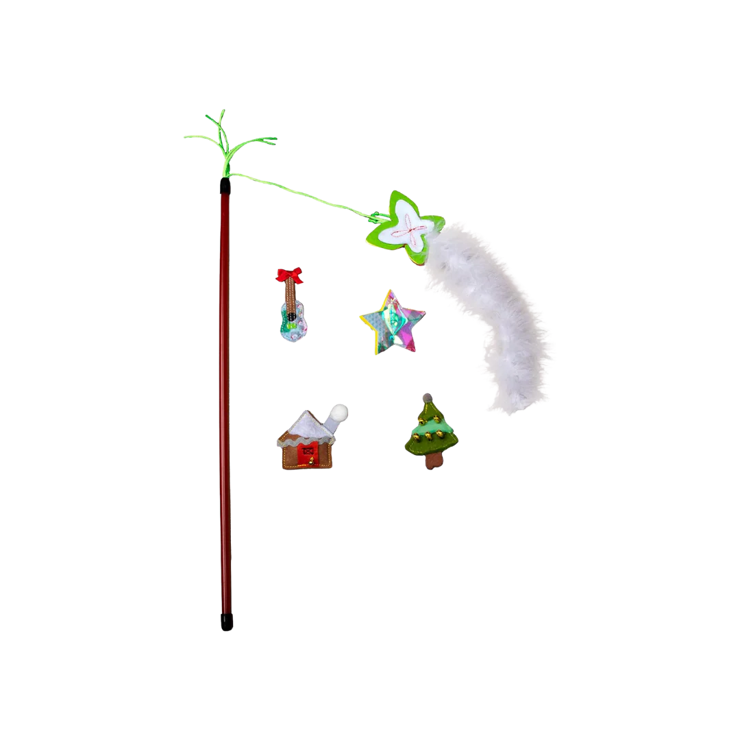 Doggy Parton Holiday Cat Teaser Toy Set - Image 3
